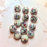 16mm Skullface and Roses Beads-H18